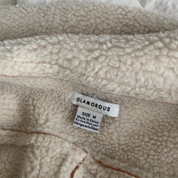 Glamorous Faux Sherpa and Suede Moto Jacket - Picture 5 of 5